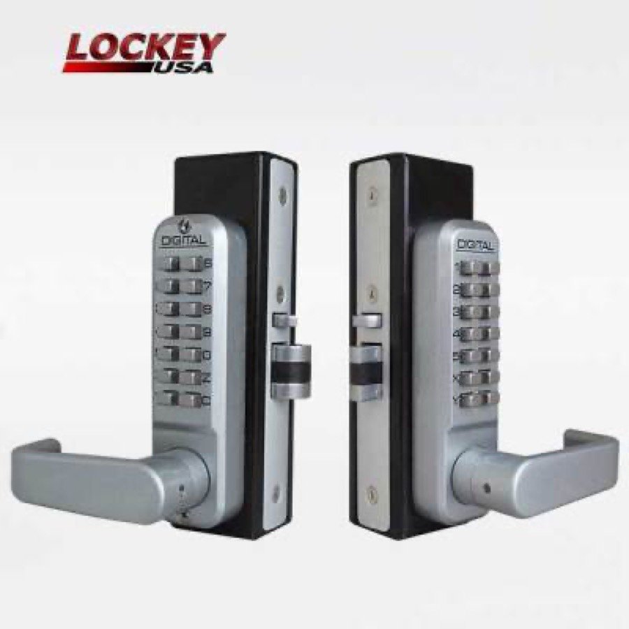 Standalone keypad lock pair for business doors