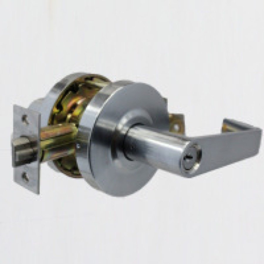 Grade-rated commercial lever lockset ready for installation