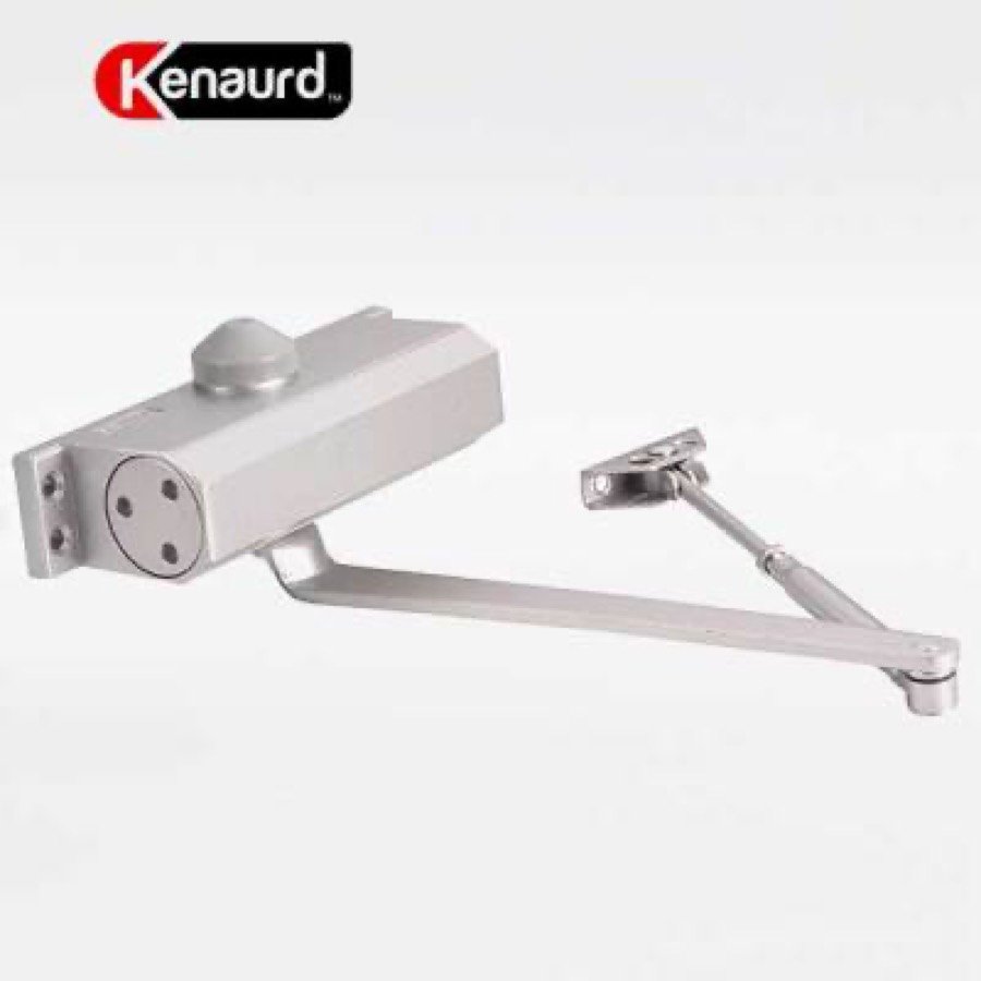 Surface-mounted hydraulic commercial door closer with arm
